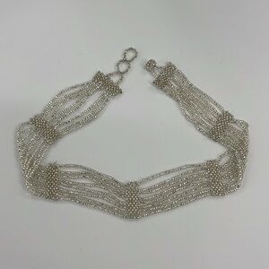 Glass Bead Choker Necklace